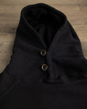 Pure Blue Japan Yarn Dyed Indigo Knit Hoodie - Indigo/Black