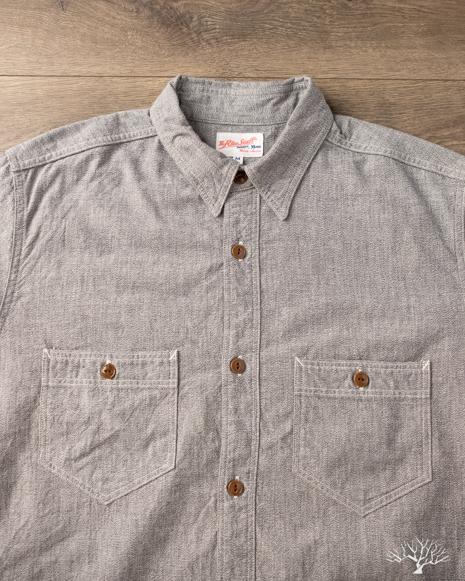 The Rite Stuff - Atlas Work Shirt - Iron Grey Salt & Pepper