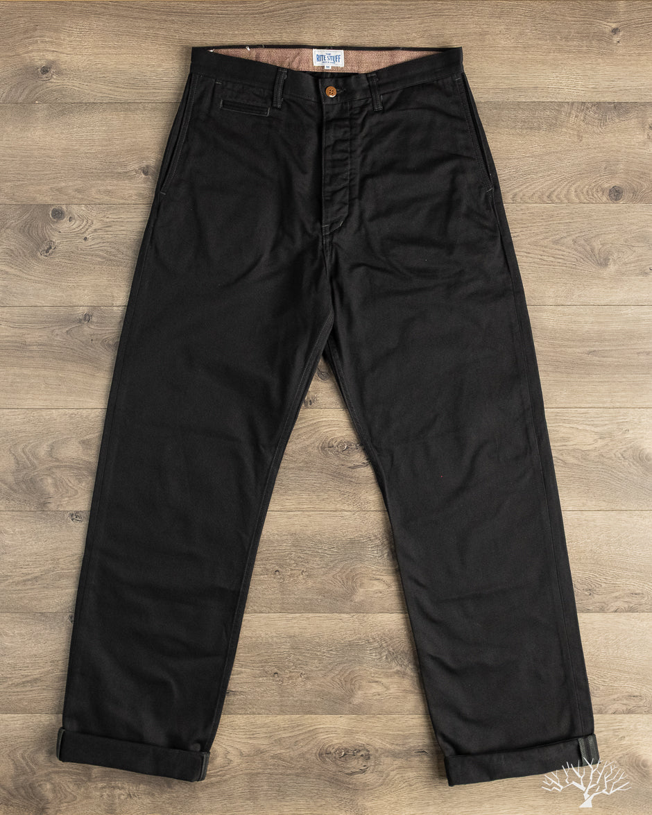 The Rite Stuff - Oilman 7.7oz Chino Twill Work Pants - Black – Withered Fig
