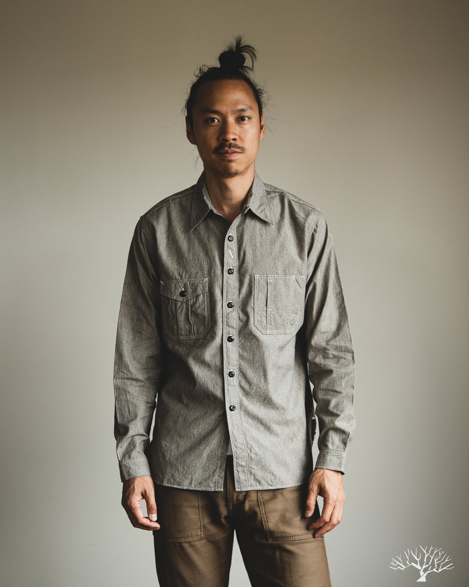 Work Rite Shirts The Rite Stuff - Railhead Engineer Selvedge Work Shirt Salt & Pepper ...