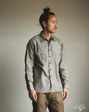 Rite Stuff Railhead Engineer Selvedge Work Shirt Salt & Pepper - Iron Grey