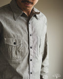 Rite Stuff Railhead Engineer Selvedge Work Shirt Salt & Pepper - Iron Grey