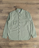 Rite Stuff Railhead Engineer Selvedge Work Shirt Salt & Pepper - Sage Green