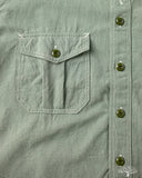 Rite Stuff Railhead Engineer Selvedge Work Shirt Salt & Pepper - Sage Green