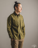 Rite Stuff Uncle Sam Brushed Chamois Flannel Work Shirt - Olive Drab