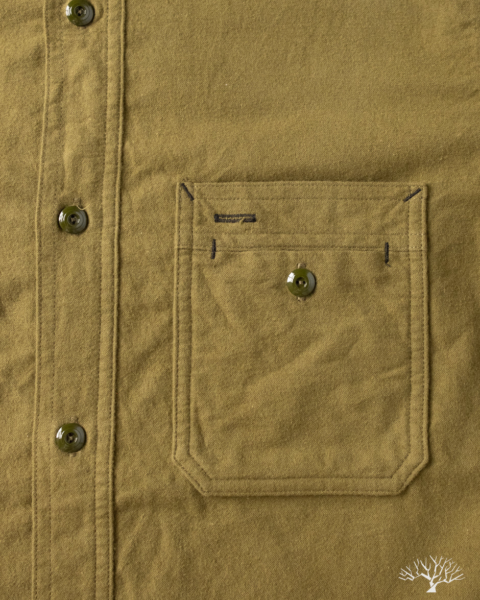 Rite Stuff Uncle Sam Brushed Chamois Flannel Work Shirt - Olive Drab