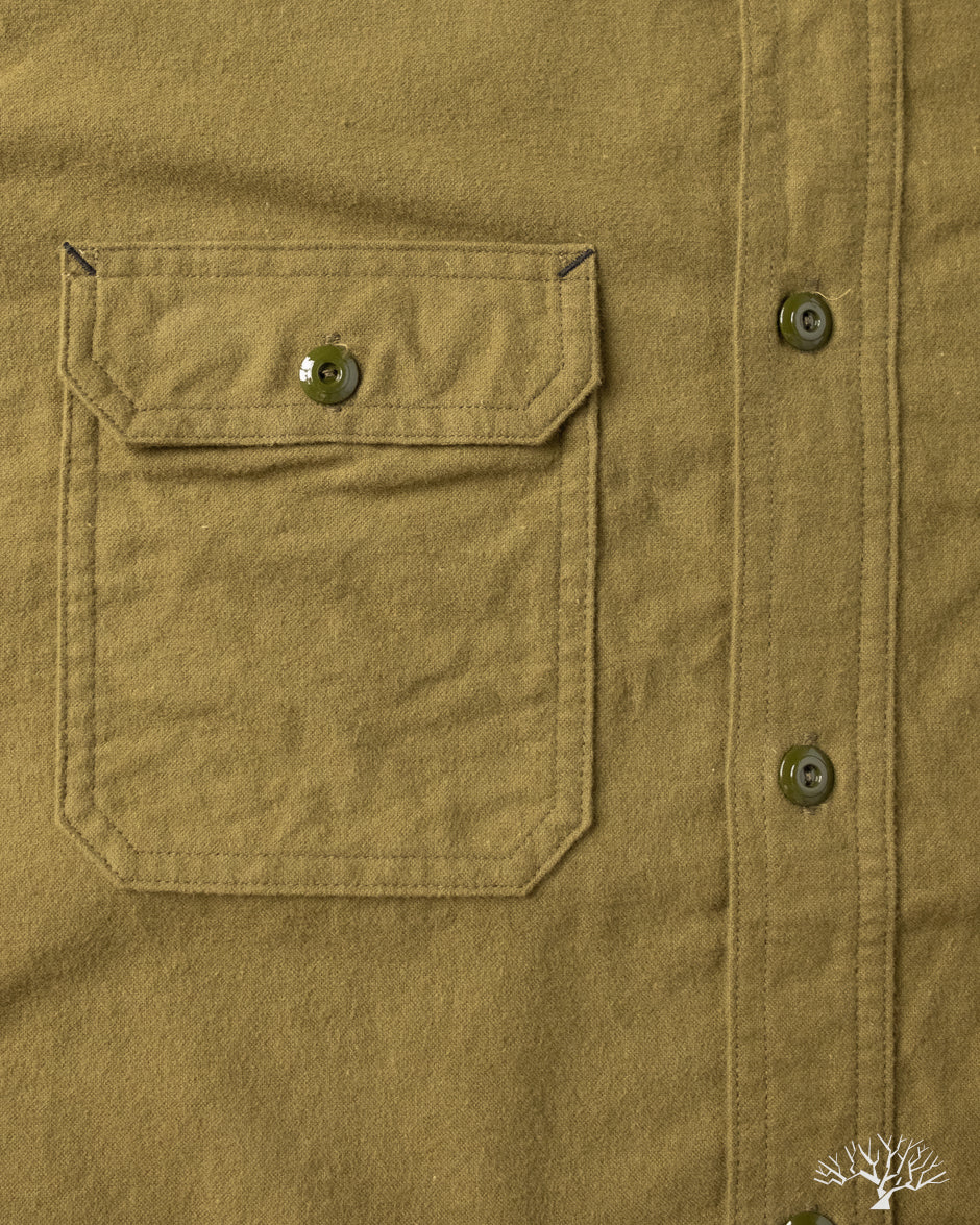 Rite Stuff Uncle Sam Brushed Chamois Flannel Work Shirt - Olive Drab