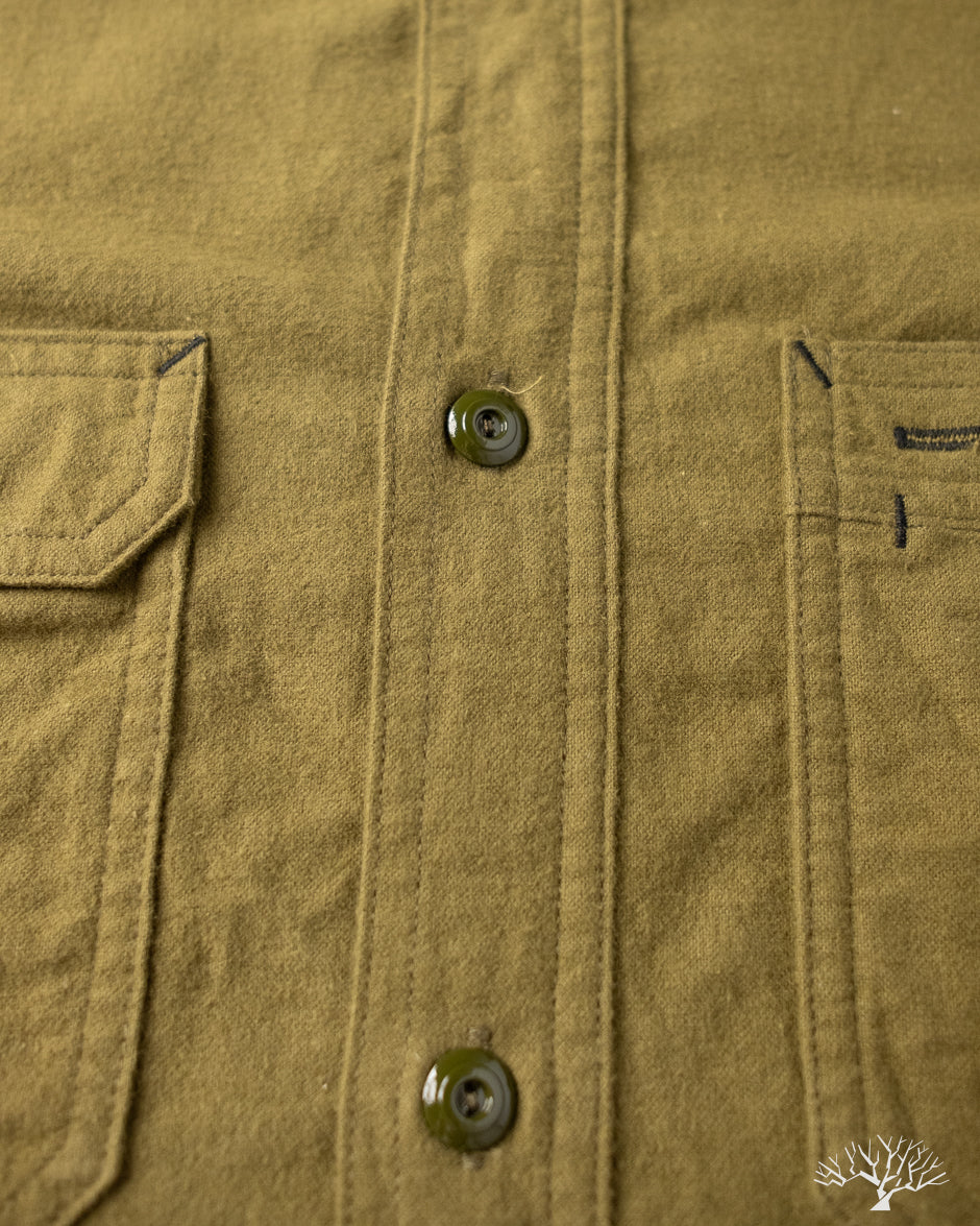 Rite Stuff Uncle Sam Brushed Chamois Flannel Work Shirt - Olive Drab