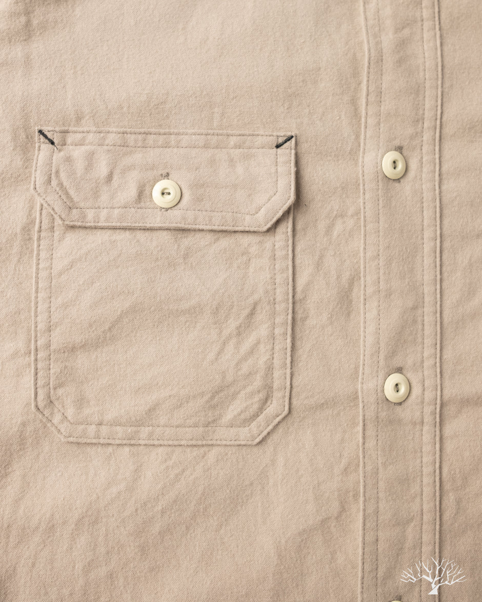 Rite Stuff Uncle Sam Brushed Chamois Flannel Work Shirt - Sand Grey