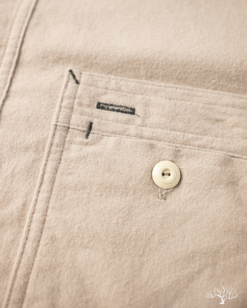 Rite Stuff Uncle Sam Brushed Chamois Flannel Work Shirt - Sand Grey