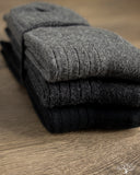 RoToTo Cotton/Wool 3-Pack Socks - Black Tones