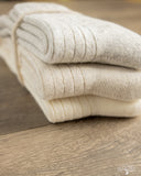 RoToTo Cotton/Wool 3-Pack Socks - Ivory Tones