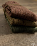 RoToTo Cotton/Wool 3-Pack Socks - Olive Tones