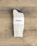 RoToTo Cotton Wool Ribbed Crew Socks - Ash Gray