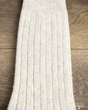 RoToTo Cotton Wool Ribbed Crew Socks - Ash Gray
