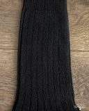 RoToTo Cotton Wool Ribbed Crew Socks - Black