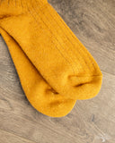 RoToTo Cotton Wool Ribbed Crew Socks - Gold
