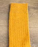 RoToTo Cotton Wool Ribbed Crew Socks - Gold