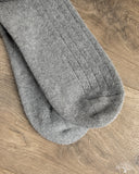 RoToTo Cotton Wool Ribbed Crew Socks - Gray