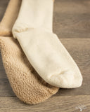 RoToTo Double-Faced Cozy Sleeping Socks - Ivory/Beige