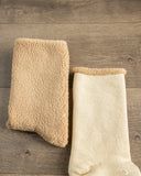 RoToTo Double-Faced Cozy Sleeping Socks - Ivory/Beige