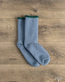 RoToTo Double-Faced Cozy Sleeping Socks - Light Blue/Green