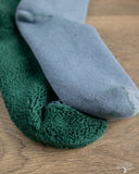 RoToTo Double-Faced Cozy Sleeping Socks - Light Blue/Green