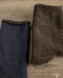 RoToTo Double-Faced Cozy Sleeping Socks - Navy/Brown