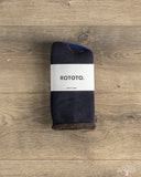 RoToTo Double-Faced Cozy Sleeping Socks - Navy/Brown