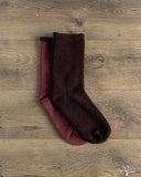 RoToTo Double-Faced Cozy Sleeping Socks - Wine/Bordeaux