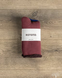RoToTo Double-Faced Cozy Sleeping Socks - Wine/Bordeaux