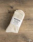 RoToTo Organic Daily 3-Pack Ribbed Crew Socks - Ivory