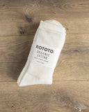 RoToTo Organic Daily 3-Pack Ribbed Crew Socks - White
