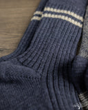 RoToTo Recycled Cotton 3-Pack Waffle Socks - Navy