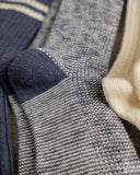 RoToTo Recycled Cotton 3-Pack Waffle Socks - Navy