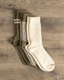 RoToTo Recycled Cotton 3-Pack Waffle Socks - Olive