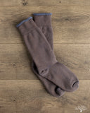 RoToTo Reversible Terry Socks - Charcoal/Dark Blue