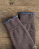 RoToTo Reversible Terry Socks - Charcoal/Dark Blue