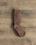 RoToTo Reversible Terry Socks - Faded Black/Light Orange