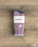 RoToTo Reversible Terry Socks - Faded Purple/Light Blue