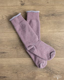 RoToTo Reversible Terry Socks - Faded Purple/Light Blue