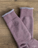 RoToTo Reversible Terry Socks - Faded Purple/Light Blue