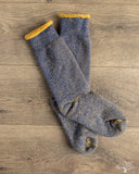 RoToTo Reversible Terry Socks - Navy Blue/Gold