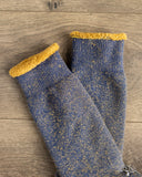 RoToTo Reversible Terry Socks - Navy Blue/Gold
