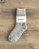 RoToTo Shaggy Pile Double-Faced Room Socks - Charcoal