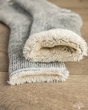 RoToTo Shaggy Pile Double-Faced Room Socks - Charcoal