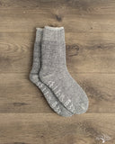RoToTo Shaggy Pile Double-Faced Room Socks - Charcoal