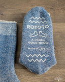 RoToTo Shaggy Pile Double-Faced Room Socks - Dark Blue