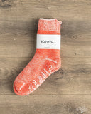 RoToTo Shaggy Pile Double-Faced Room Socks - Red