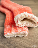RoToTo Shaggy Pile Double-Faced Room Socks - Red